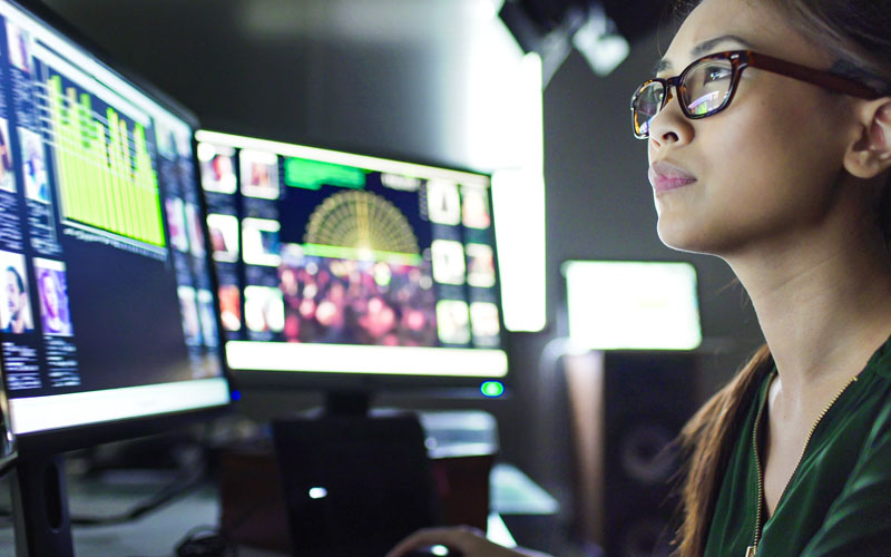 Woman at computer